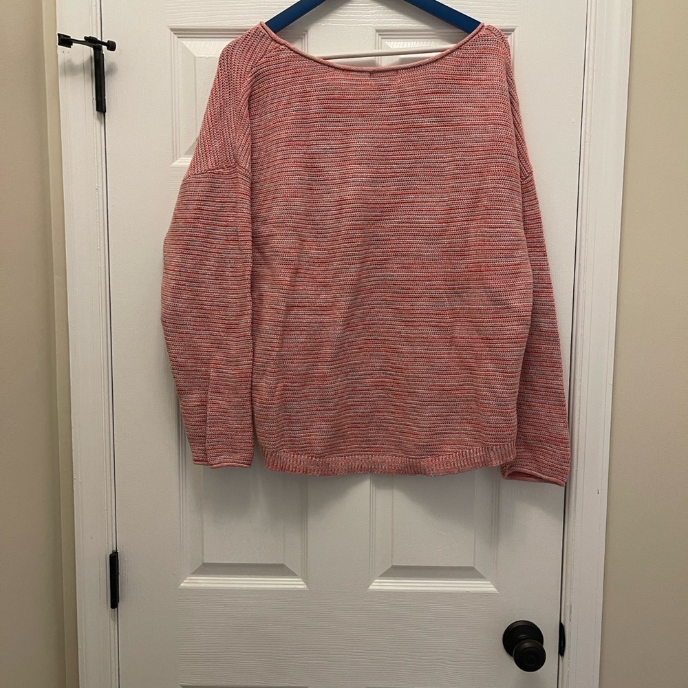 Old Navy Women's Coral Striped Sweater - Picture 7 of 8